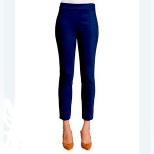 Diane Von Fustenberg Navy Farrah Skinny Ponte Ankle Pants Size 10